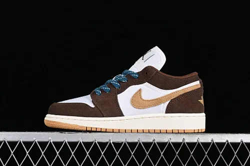 All categories Air Jordan Jordan series basketball shoes Air Jordan 1 Low G version pure original Air Jordan 1 Low "Cacao Wow" AJ1 Joe 1 Mocha color low-top cultural casual sneakers FB2216-200